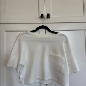 SPANX White Cropped Top